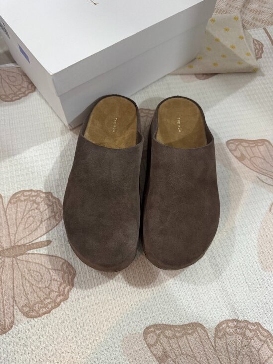The Row Shoes - THE ROW Hudson Suede Closed-Toe Mules